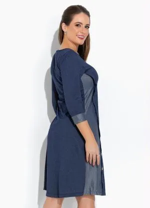 Rosalie - Vestido Azul EscuroCom Manga - ROSALIE