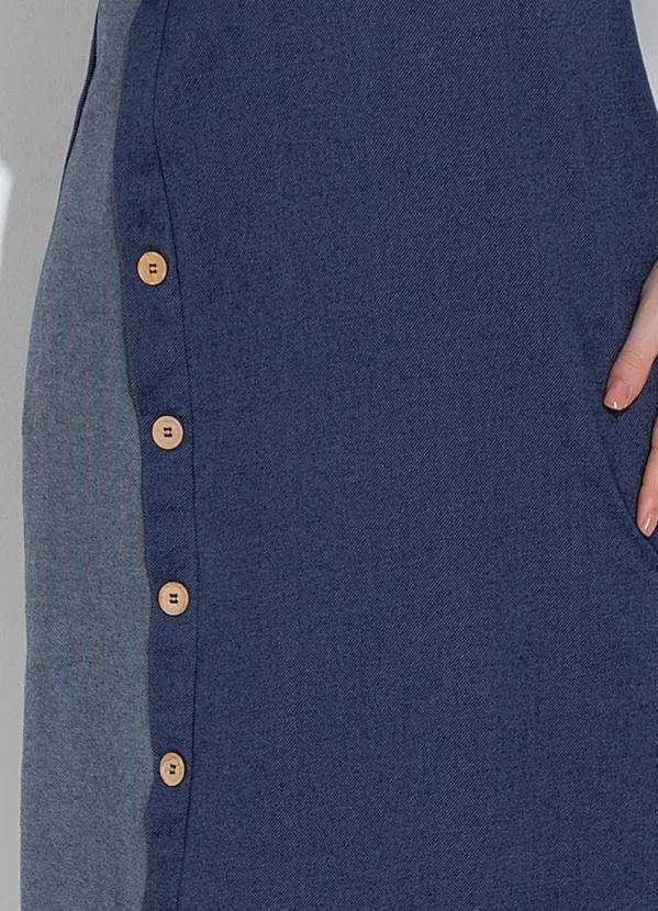 Rosalie - Vestido Azul EscuroCom Manga 3