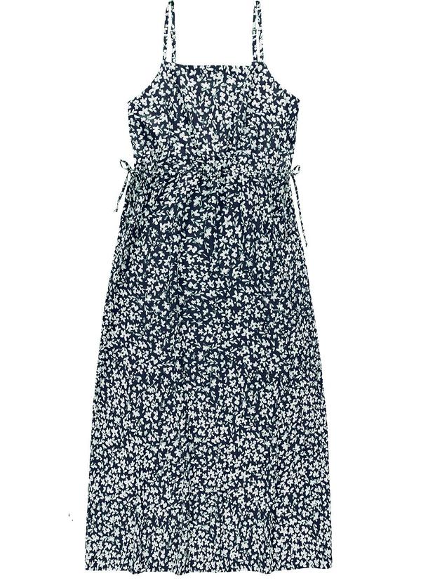 Enfim - Vestido Azul Floral Midi