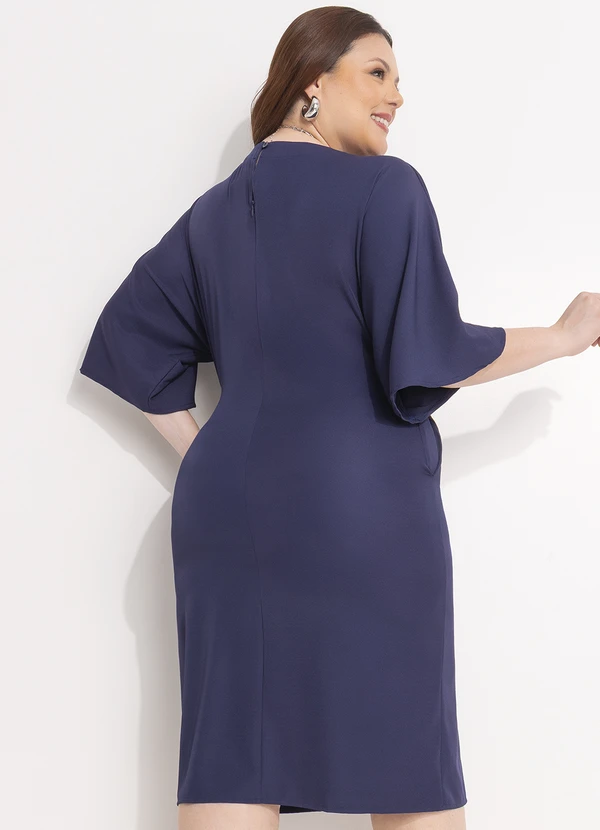 Quintess - Vestido Azul Marinho em Alfaiataria 8