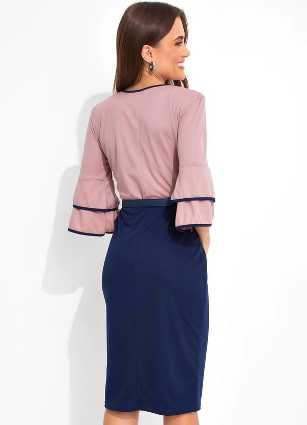 Rosalie - Vestido Azul Marinho em Malha 2