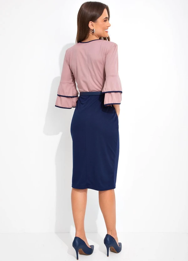 Rosalie - Vestido Azul Marinho em Malha 4