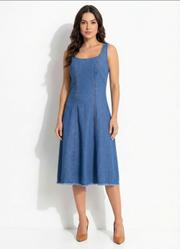 Vestido Azul M�dio em Jeans