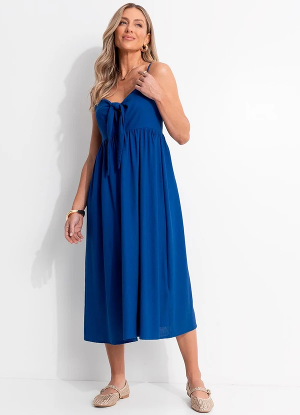 Quintess - Vestido Azul Royal em Linho 3