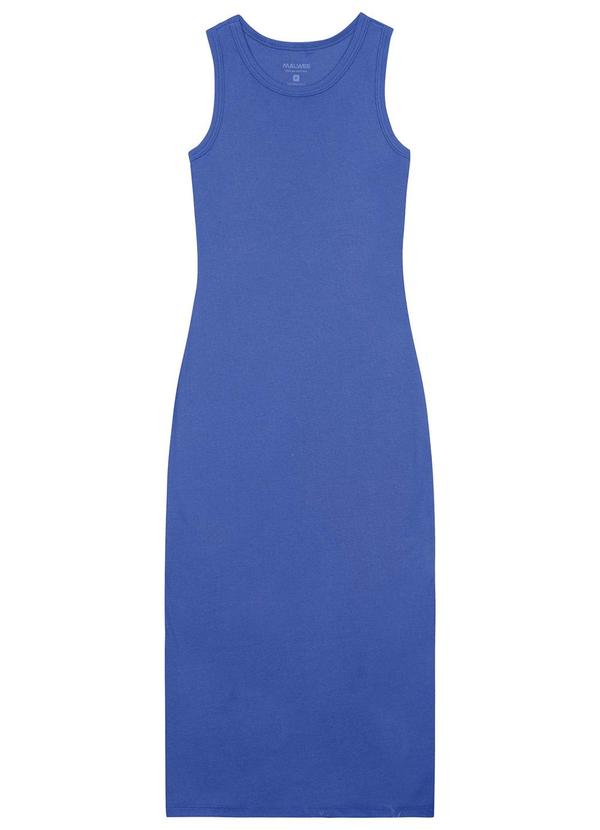 Malwee - Vestido Azul Royal Justo Mídi em Ribana 2