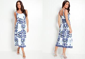 Vestido Azulejo em Malha Fria