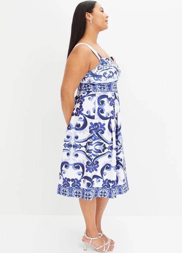 Quintess - Vestido Azulejo em Malha Fria 4