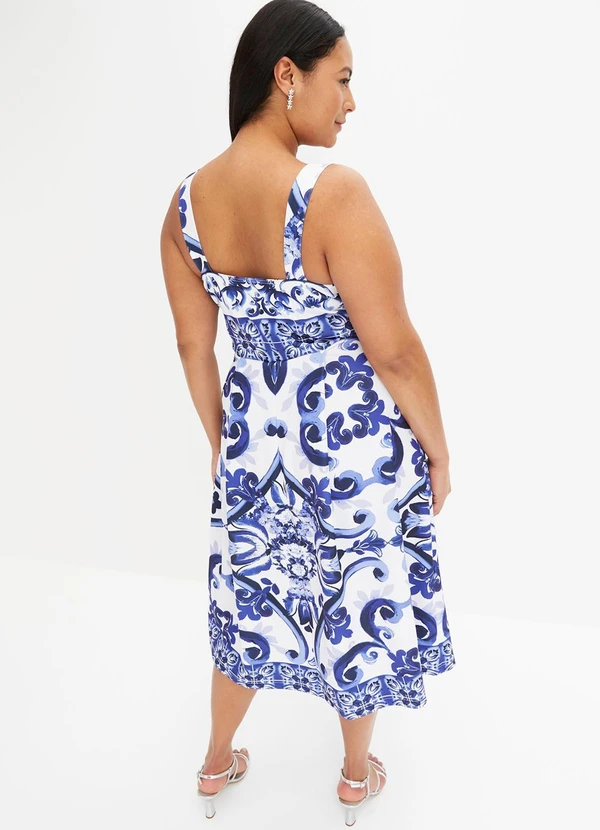 Quintess - Vestido Azulejo em Malha Fria 5