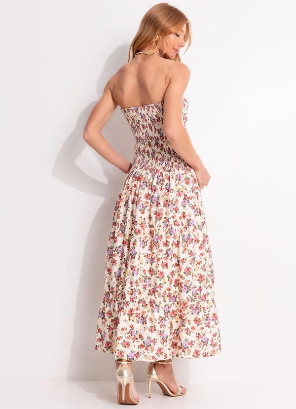 Farm - Vestido Balonê Buquê Romântico Bege 2