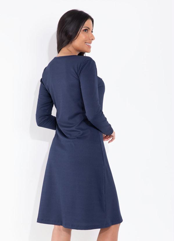 Queima Estoque - Vestido Básico Azul Royal Moda Evangélica 2