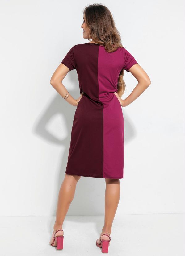 Outlet - Vestido Básico Marsala e Bordô Moda Evangelical 4