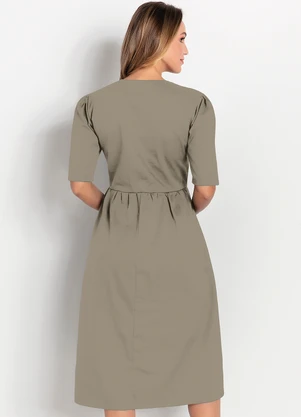Rosalie - Vestido Bege com Bolsos - ROSALIE