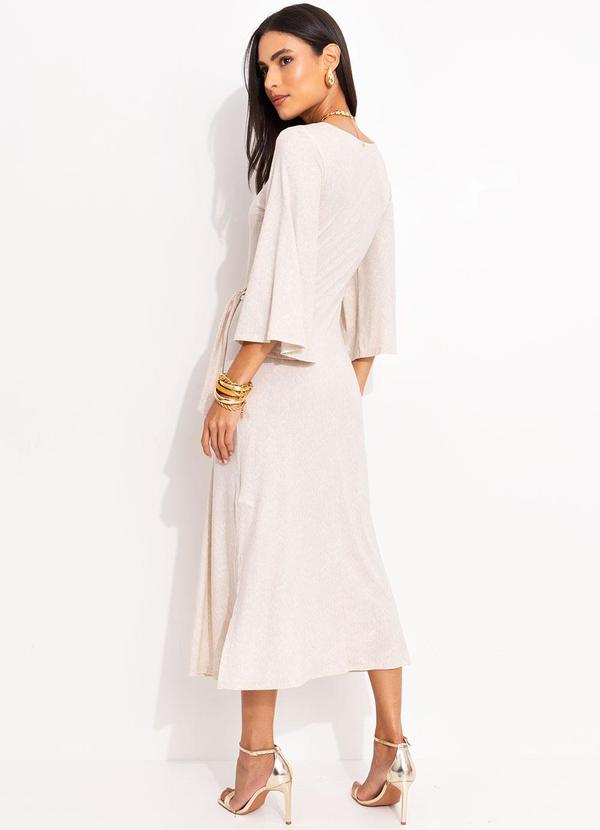 Quintess - Vestido Bege em Malha de Viscose 3
