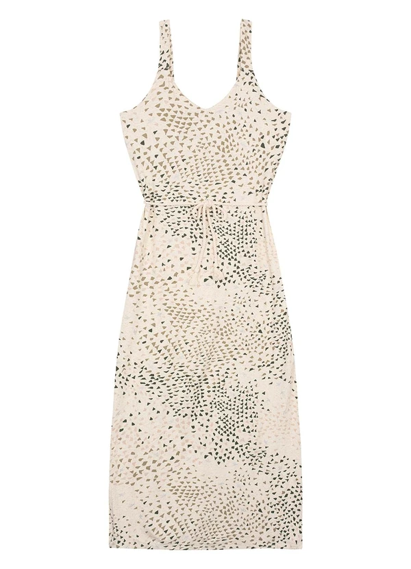 Malwee - Vestido Bege Midi Animal Print 2