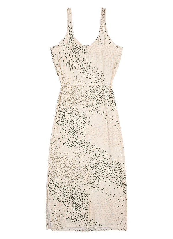Malwee - Vestido Bege Midi Animal Print 3