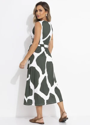 Quintess - Vestido Bicolor em Malha Fria - QUINTESS