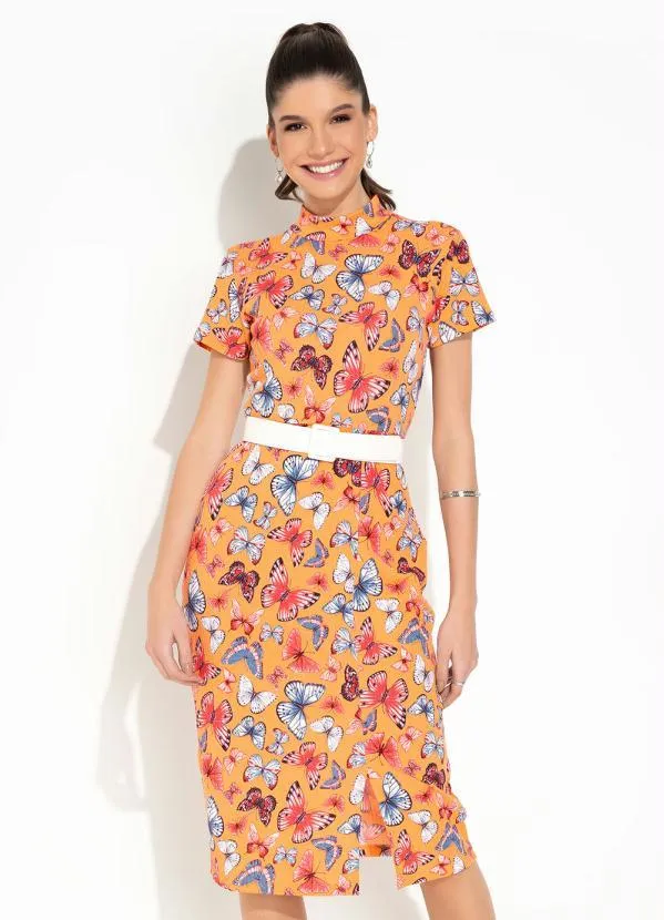 Rosalie - Vestido Borboletas Tubinho