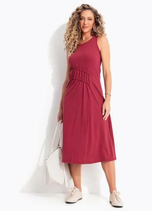 Vestido (Bord�) em Malha de Algod�o