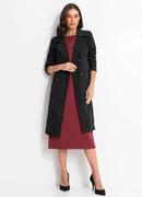 Vestido (bord�) em malha suede encorpada