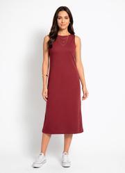 Vestido Bord� em Malha Suede Encorpada