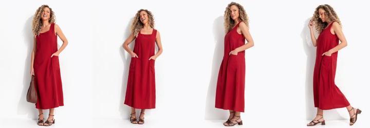 Vestido Bord� em Tecido de Alfaiataria