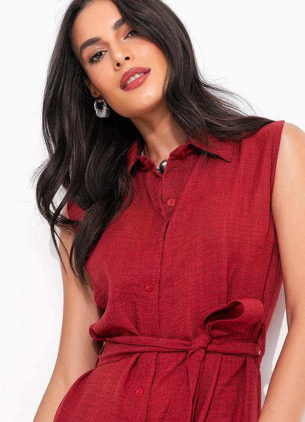 Quintess - Vestido Bordô em Tecido Texturizado 6