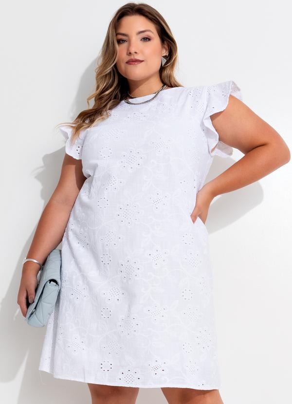 Quintess - Vestido Branco em Tecido Laise 9