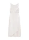 Enfim - Vestido Branco Mídi Assimétrico com Lurex - variação: Branco
