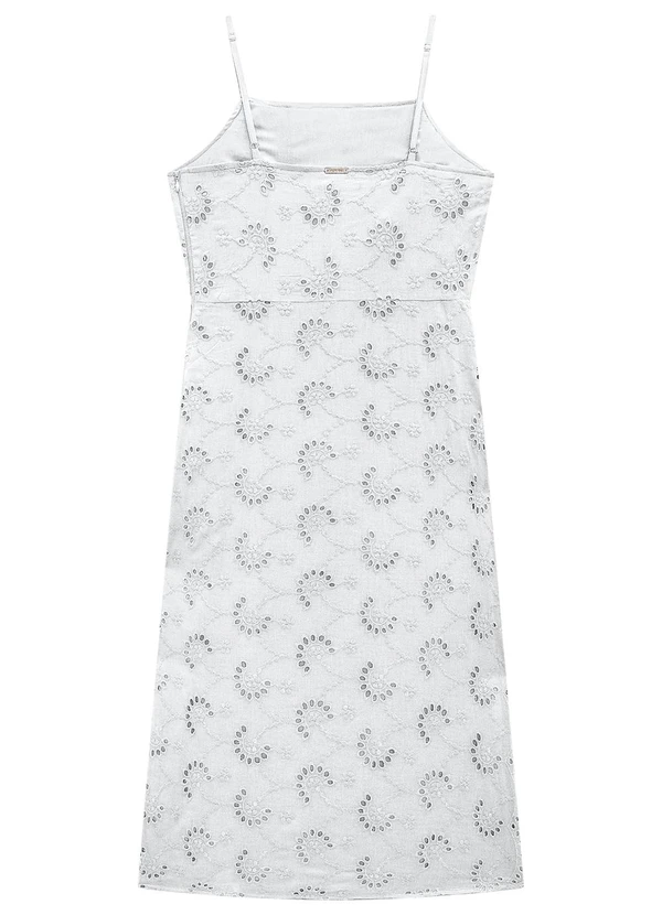 Enfim - Vestido Branco Mídi em Laíse 2