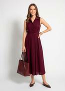 Vestido Burgundy em Alfaiataria