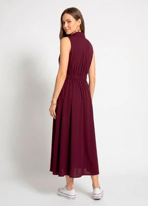 Quintess - Vestido Burgundy em Alfaiataria - QUINTESS
