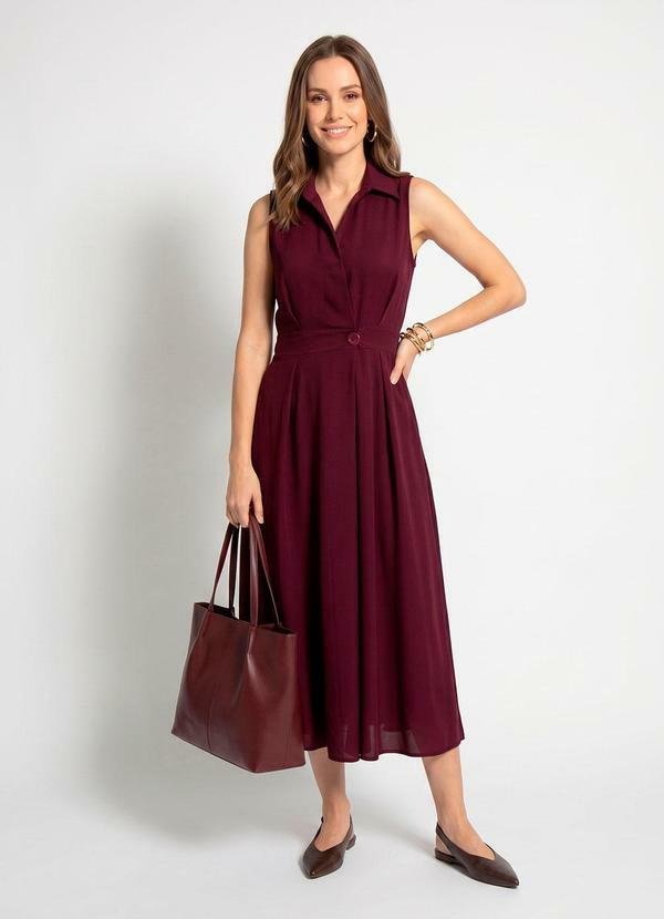 Vestido (Burgundy em Alfaiataria