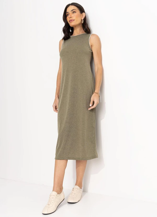 Quintess - Vestido Burgundy em Malha Canelada