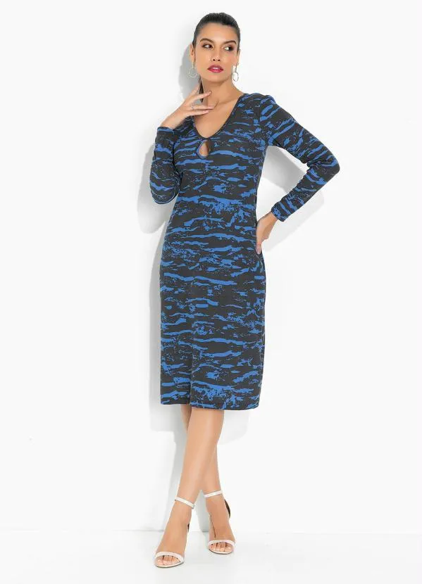 Moda Pop - Vestido Camuflada com Mangas Longas 4