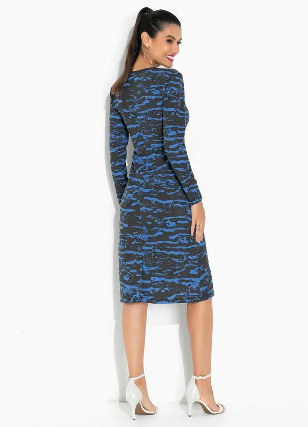 Moda Pop - Vestido Camuflada com Mangas Longas 5