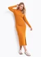Colcci - Vestido Canelado Marrom - variação: Amarelo