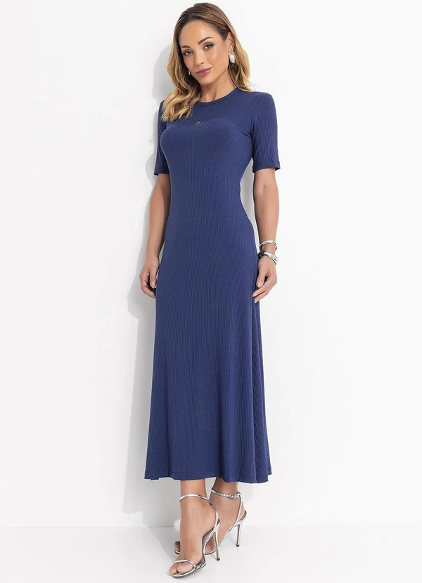 Colcci - Vestido Canelado Azul 3