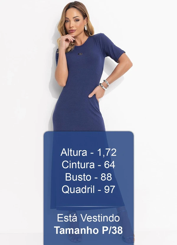 Colcci - Vestido Canelado Azul 5