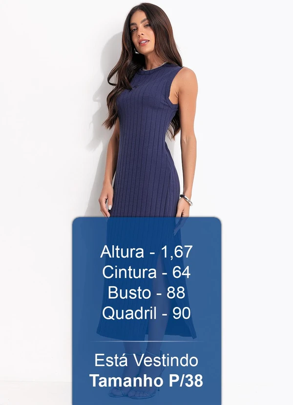 Colcci - Vestido Canelado Azul 6