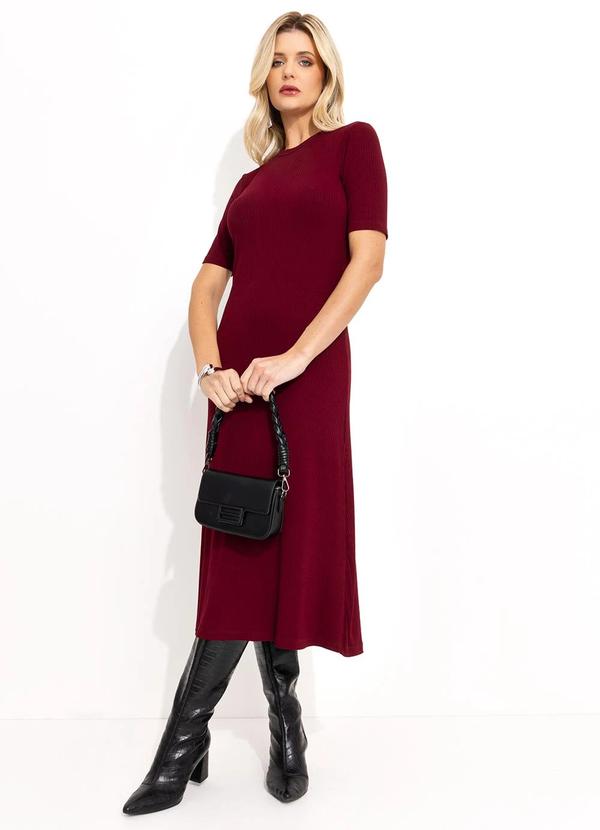 Colcci - Vestido Canelado Bordo 2