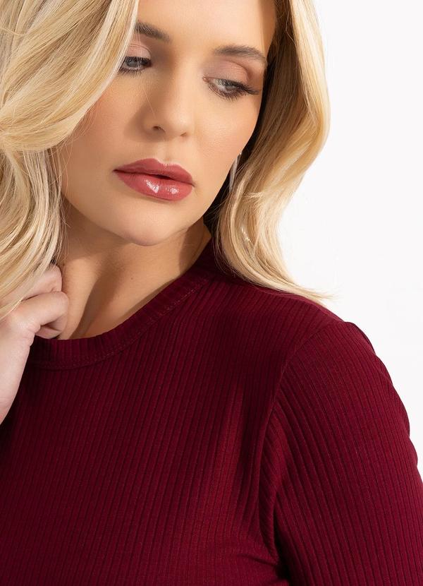 Colcci - Vestido Canelado Bordo 4