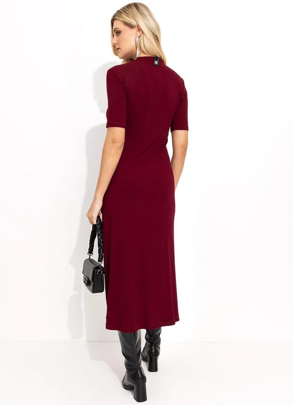 Colcci - Vestido Canelado Bordo 6