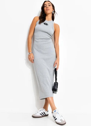 Colcci Jeans - Vestido Canelado Cinza - COLCCI JEANS