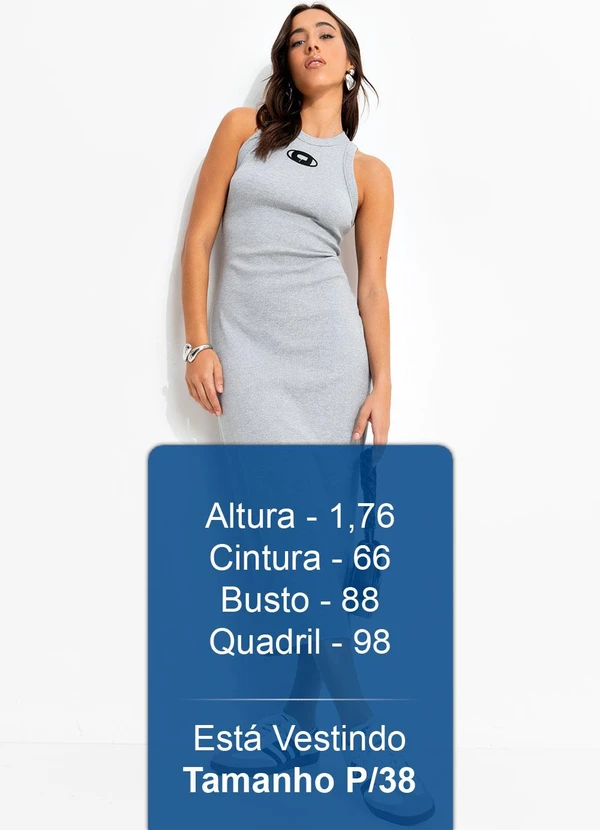 Colcci Jeans - Vestido Canelado Cinza 5