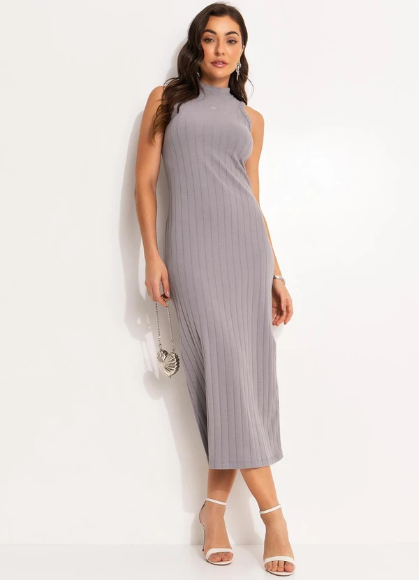 Colcci - Vestido Canelado Cinza 3