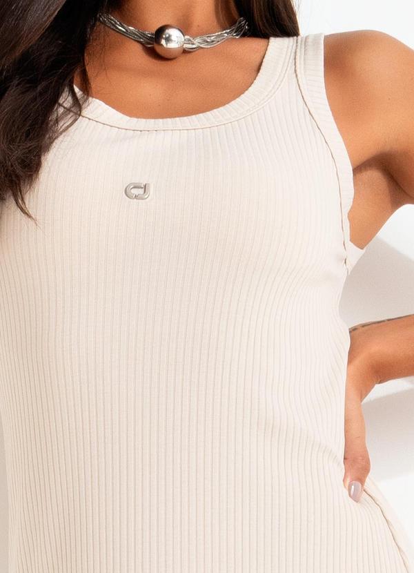 Colcci Jeans - Vestido Canelado em Viscose Cj Bege 6