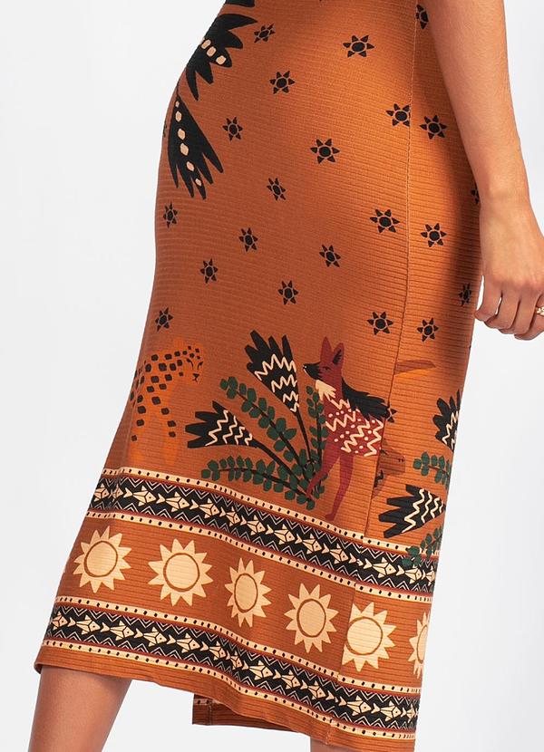 Farm - Vestido Canelado Enccanto Buriti Estampado 6