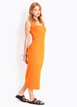 Colcci - Vestido Canelado Laranja - COLCCI