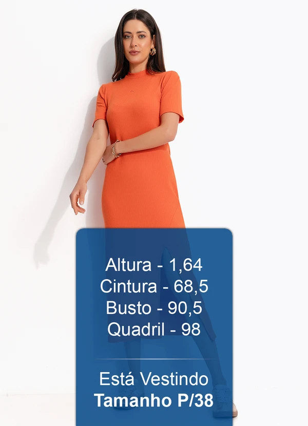 Colcci - Vestido Canelado Laranja 6