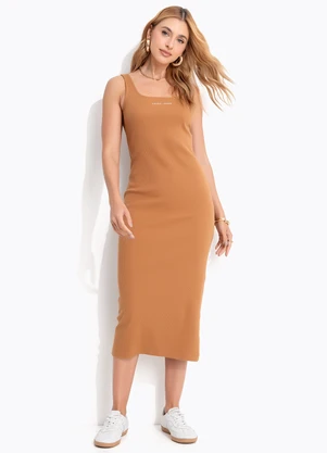 Colcci Jeans - Vestido Canelado Marrom - COLCCI JEANS